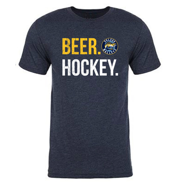 Toledo Walleye Retro Crest Beer Hockey T