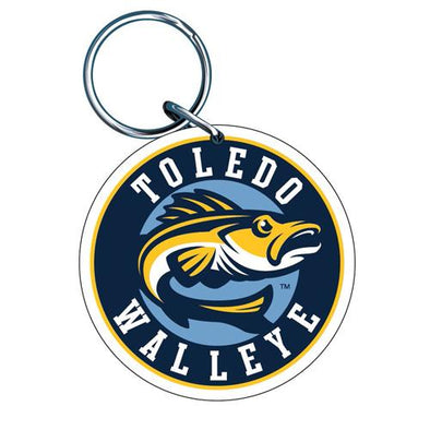 Toledo Walleye Retro Crest Keychain