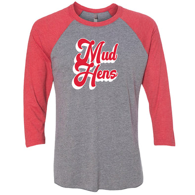 Toledo Mud Hens Stacked Script Raglan T