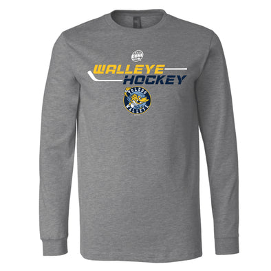 Toledo Walleye on X: This navy jersey features the Winterfest logo with  Spike wearing a knit hat and gloves, with snowflakes in the background.  This is an outdoor hockey take on our