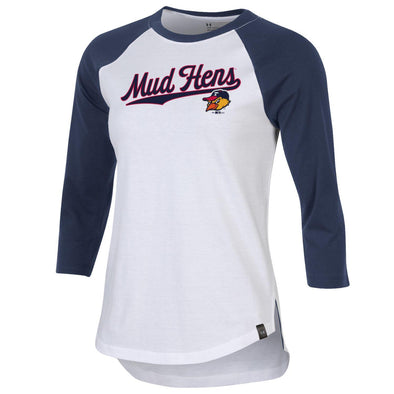 Toledo Mud Hens Robin UA Ladies Baseball 3/4 Sleeve T